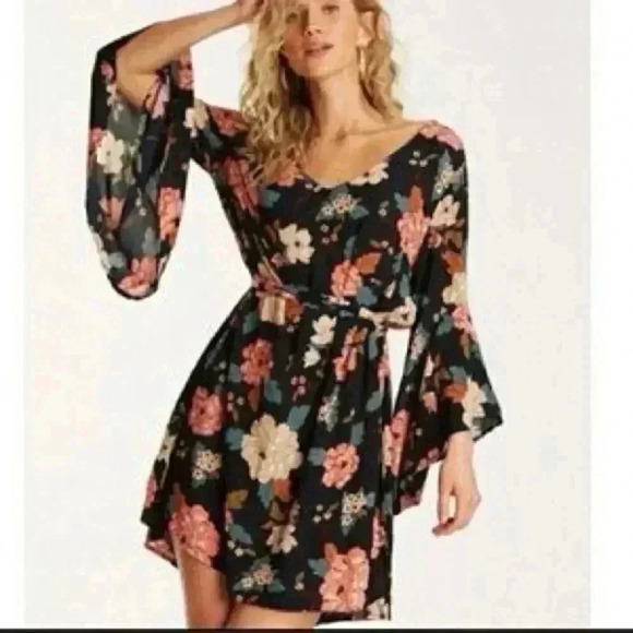 Billabong Always‎ Love Floral Mini Dress Sz S - Picture 1 of 8